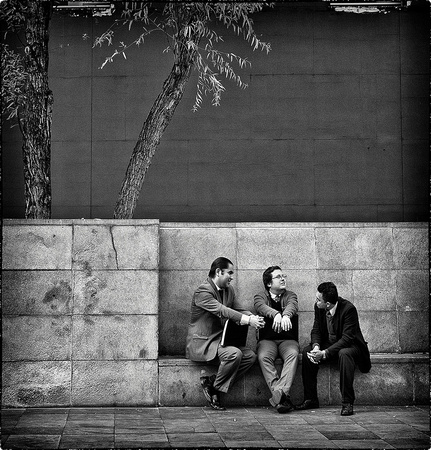Three Lawyers On A Bench